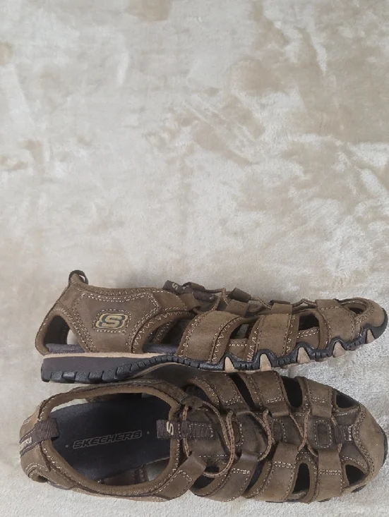 Skechers Brown Closed-Toe Multi-Strap Sandals - Picture 3 of 5